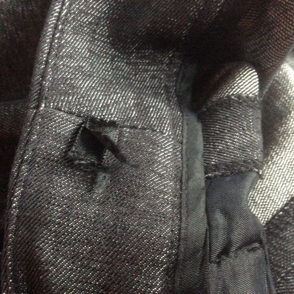 Linda Allard Ellen Tracy Black Wool Blend High Rise Wide Leg Trousers Size 16 - Picture 4 of 4